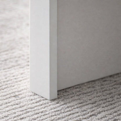 Pied de table basse blanche, table basse de salon robuste au design contemporain et lignes nettes