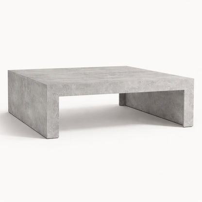 Table basse grise effet minéral, table basse de salon moderne au style brut et architectural