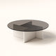 Table basse Ronde en verre - Astra – Blanc