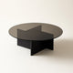 Table basse Ronde en verre - Astra – Noir