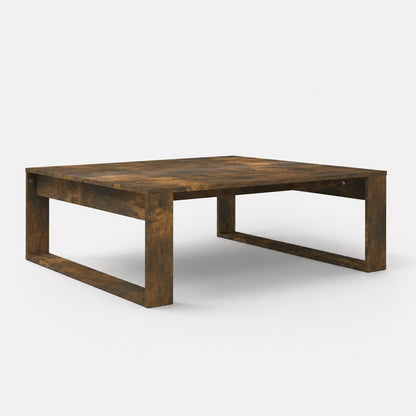 Table basse en bois design Kaelo finition chêne fumé, style contemporain et lignes minimalistes