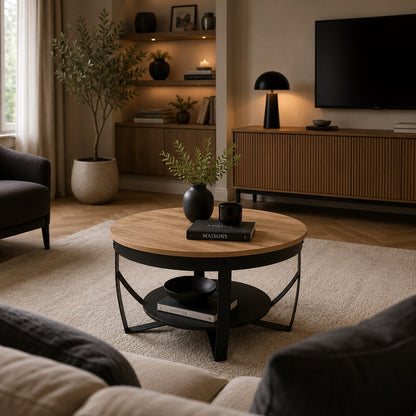Table basse Ronde en bois - Orbit