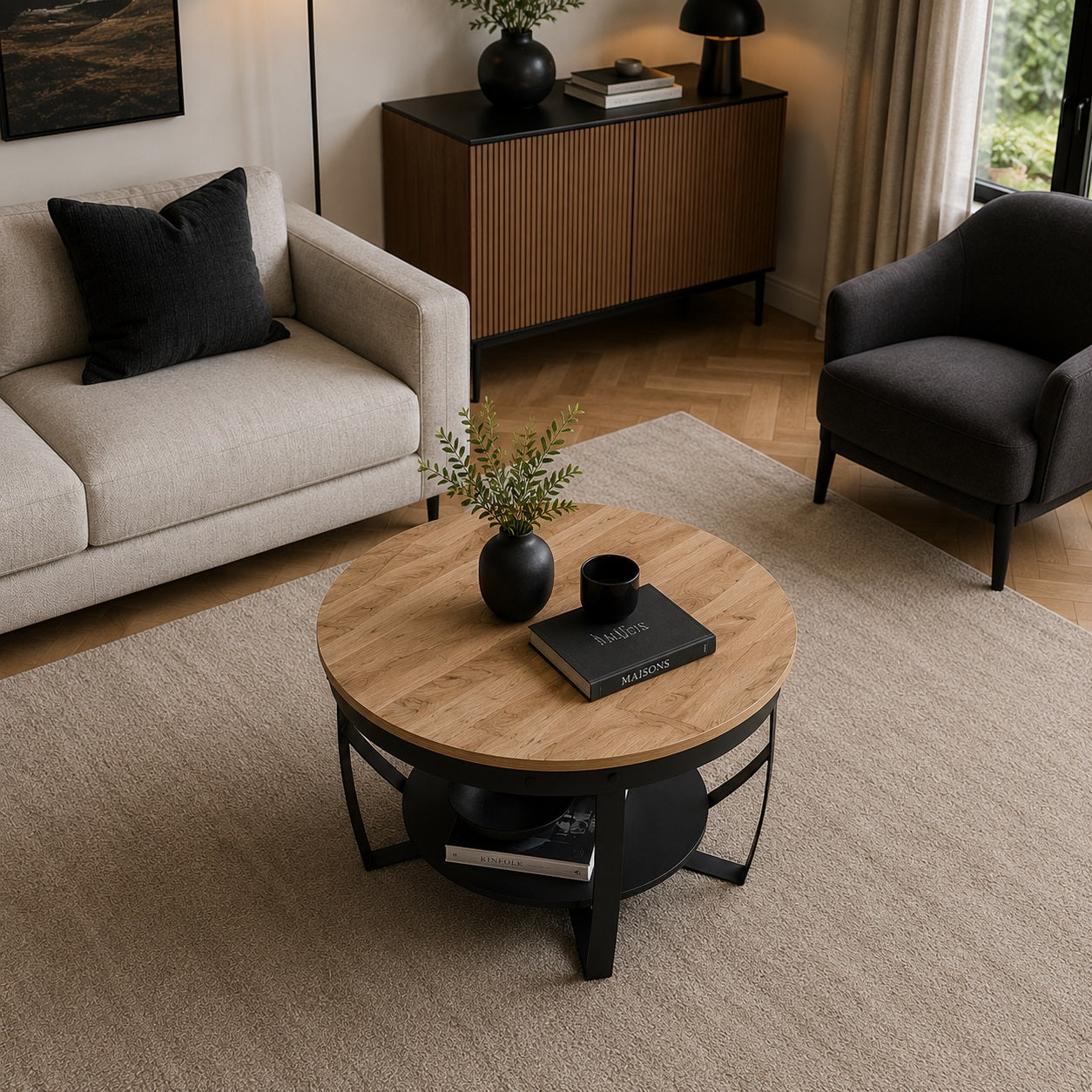 Table basse Ronde en bois - Orbit