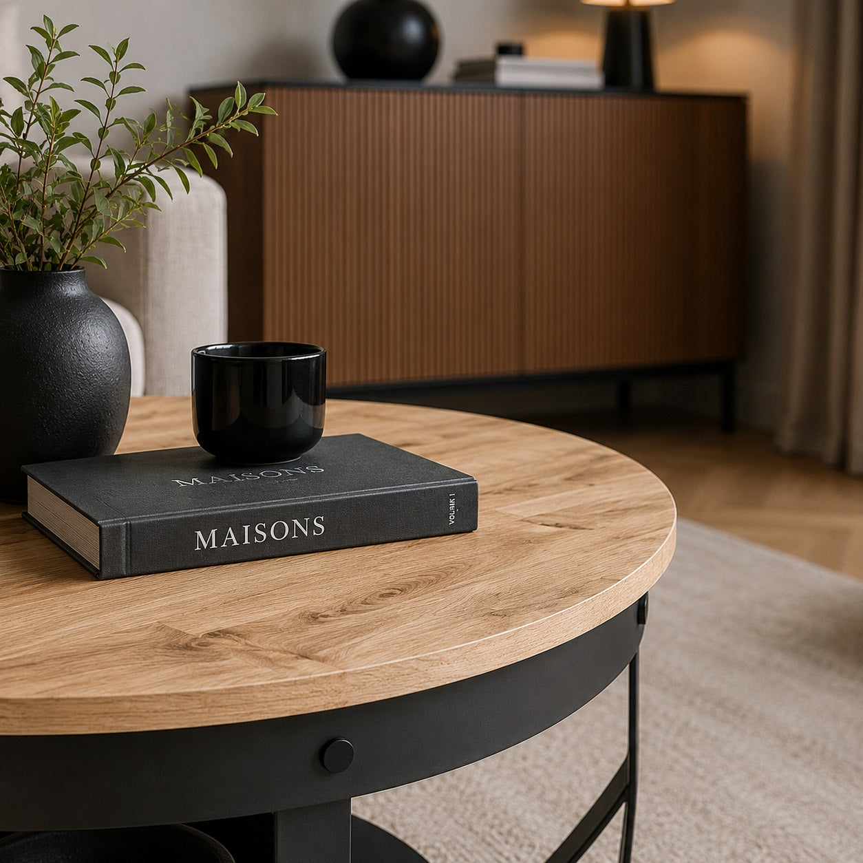Table basse Ronde en bois - Orbit