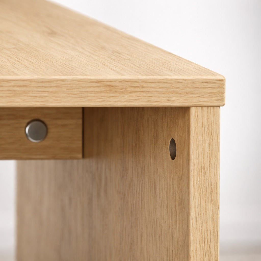 Table basse en bois dans un intérieur contemporain, apportant une présence naturelle et élégante au salon.