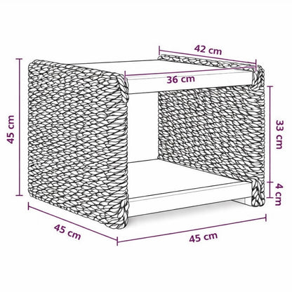 Dimensions de la table basse en bois avec double plateau, format compact et pratique pour table basse de salon.