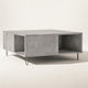 Table basse de Salon carrée - Cubo – Gris béton