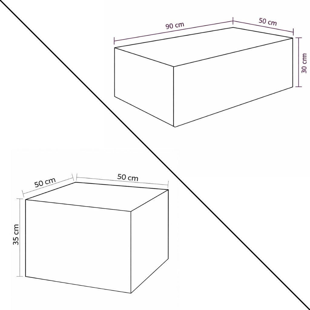 Double mesure pour table basse kintsu