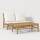 Table basse extérieure en bambou - Ambora – Ensemble blanc