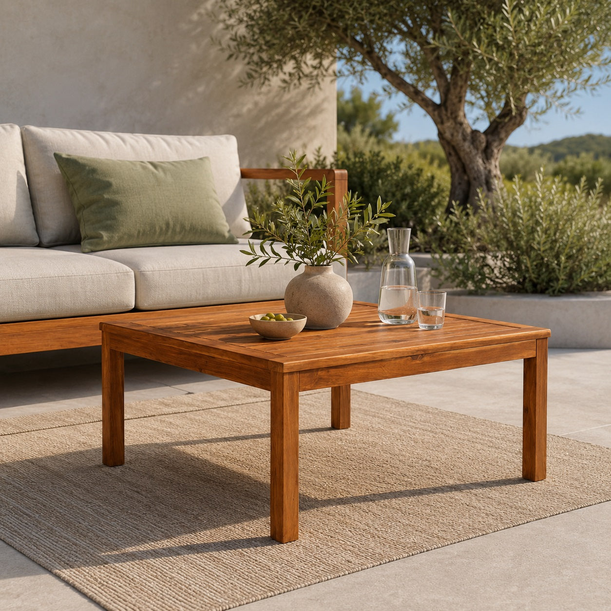 Table basse extérieure en bois - Novera