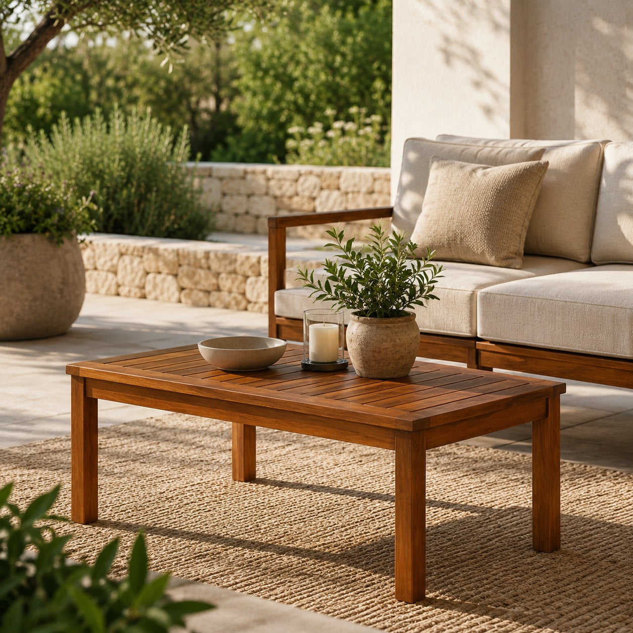 Table basse extérieure en bois - Novera