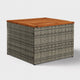 Table basse extérieure tressée - Manea – Bois / Gris