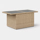 Table basse extérieure tressée - Mavik – Verre / Beige