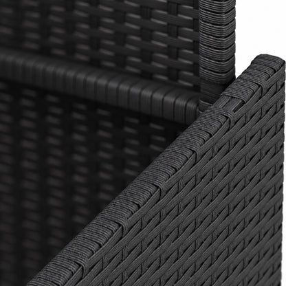 Détail résine tressée noire pour table basse d'extérieur moderne avec finition haut de gamme