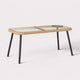 Table basse extérieure tressée - Nevara – Beige