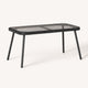 Table basse extérieure tressée - Nevara – Noir