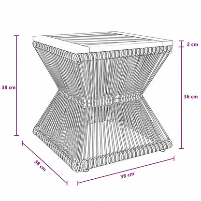 Dimensions de la table basse d'extérieur Nexus 38x38 cm, table basse de jardin compacte