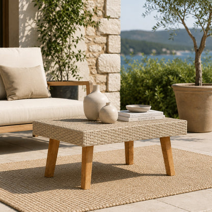Table basse extérieure tressée - Oréa