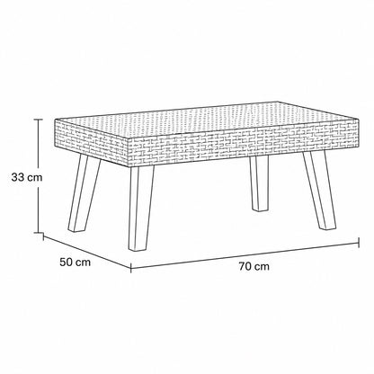 Table basse extérieure tressée - Oréa