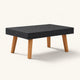 Table basse extérieure tressée - Oréa – Noir / L70m / H33cm / L50cm