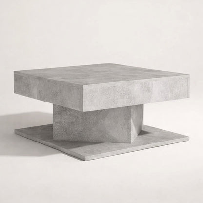 Table basse design grise effet minéral, idéale comme table basse de salon au style contemporain.